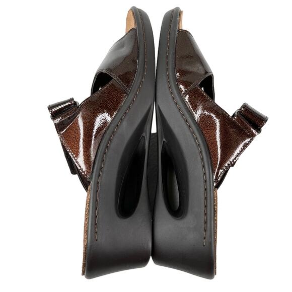 Mephisto Mobils Candy Slip On Sandals 38 Brown Patent - Picture 3 of 10